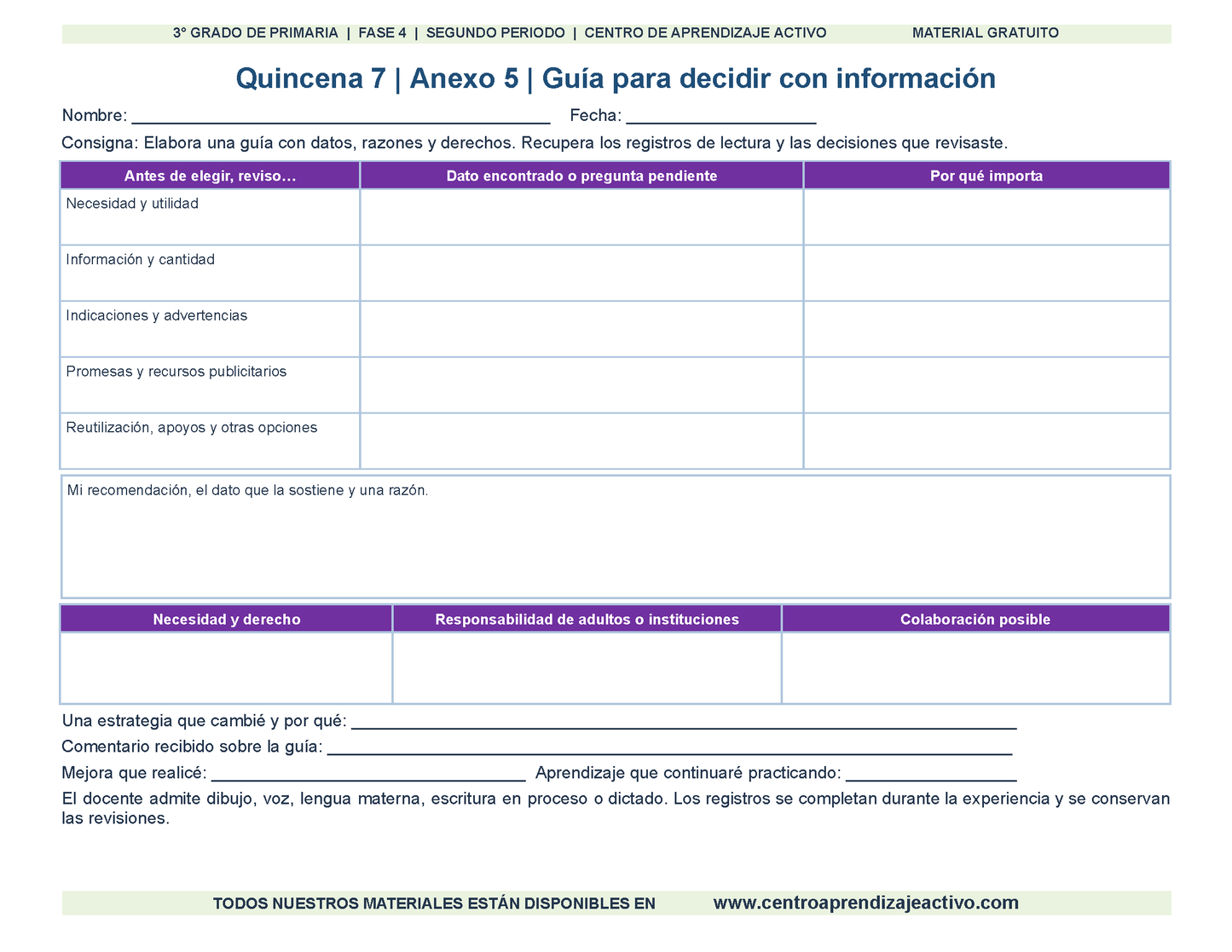 PLANEACIÓN 3° Primaria Segundo Periodo (Dic, Ene, Feb, Mar) en 🎁PDF