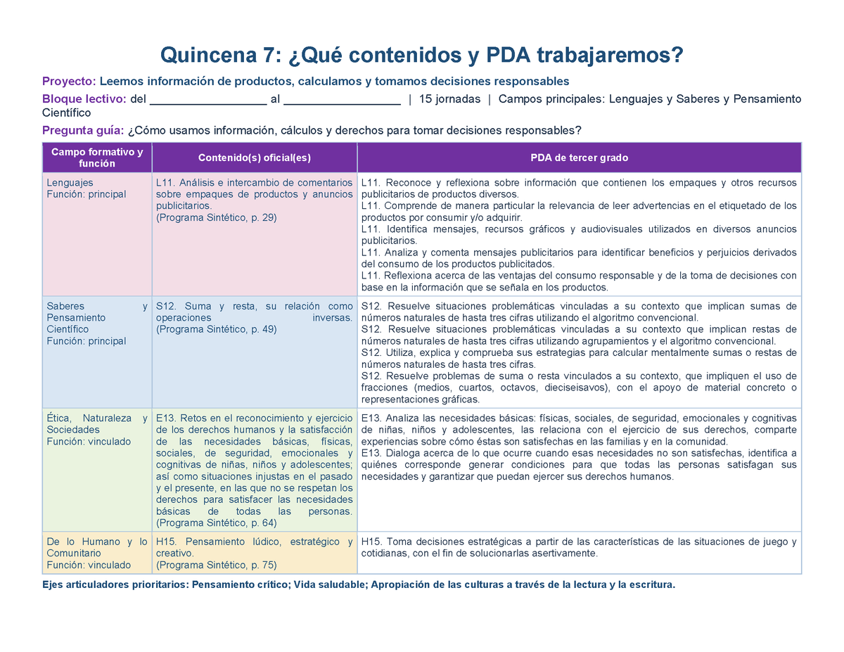PLANEACIÓN 3° Primaria Segundo Periodo (Dic, Ene, Feb, Mar) ✏️Editable en Word