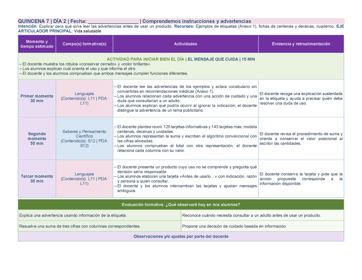 PLANEACIÓN 3° Primaria Segundo Periodo (Dic, Ene, Feb, Mar) ✏️Editable en Word