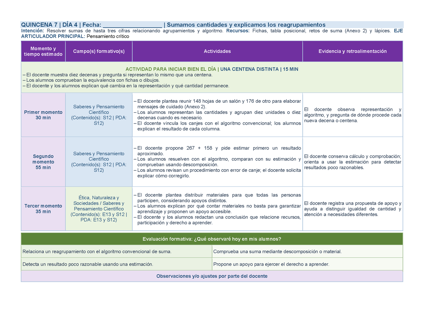 PLANEACIÓN 3° Primaria Segundo Periodo (Dic, Ene, Feb, Mar) ✏️Editable en Word