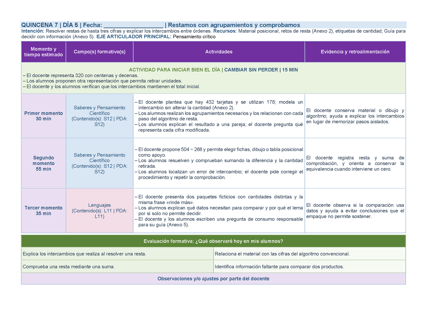 PLANEACIÓN 3° Primaria Segundo Periodo (Dic, Ene, Feb, Mar) ✏️Editable en Word