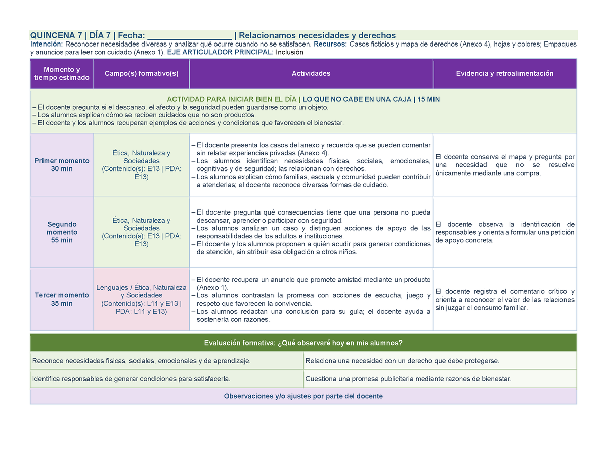 PLANEACIÓN 3° Primaria Segundo Periodo (Dic, Ene, Feb, Mar) ✏️Editable en Word