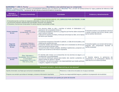 PLANEACIÓN 2° Primaria Segundo Periodo (Dic, Ene, Feb, Mar) ✏️Editable en Word