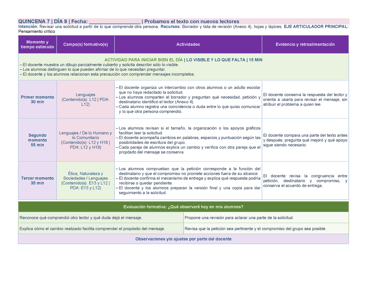 PLANEACIÓN 2° Primaria Segundo Periodo (Dic, Ene, Feb, Mar) ✏️Editable en Word