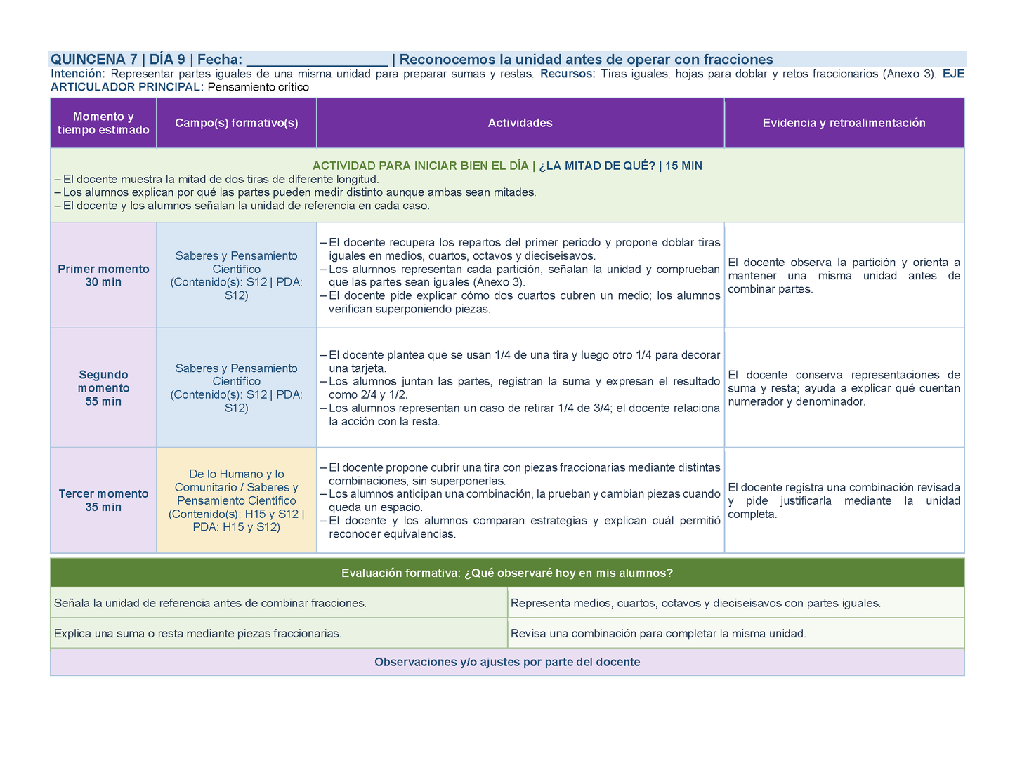 PLANEACIÓN 3° Primaria Segundo Periodo (Dic, Ene, Feb, Mar) ✏️Editable en Word