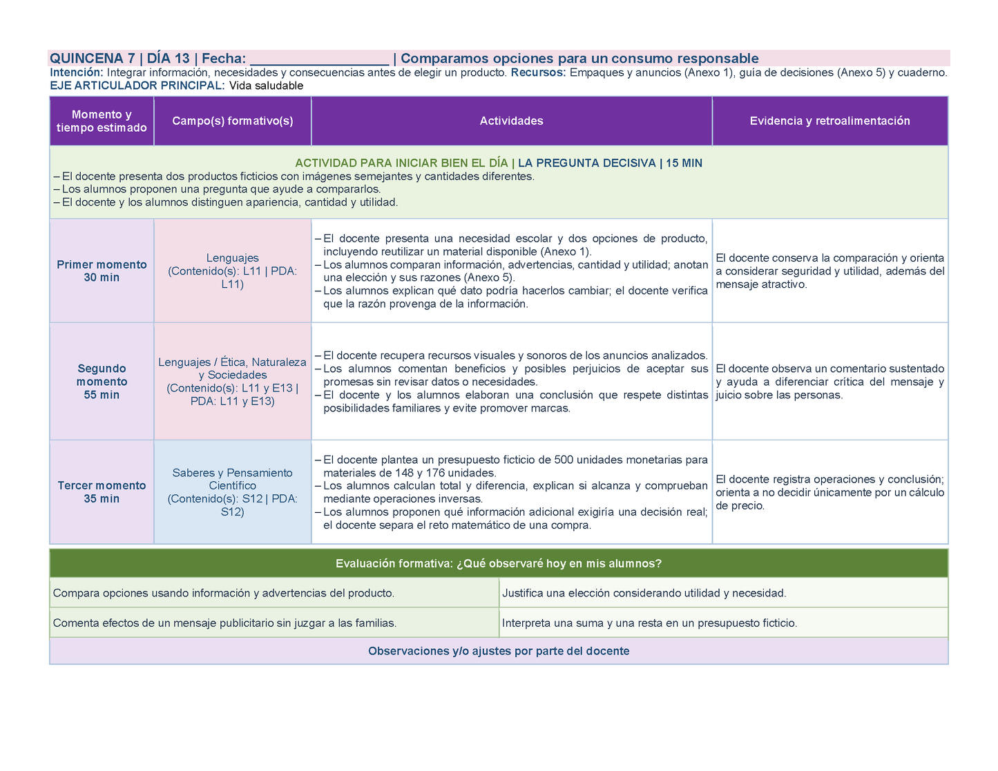 PLANEACIÓN 3° Primaria Segundo Periodo (Dic, Ene, Feb, Mar) ✏️Editable en Word