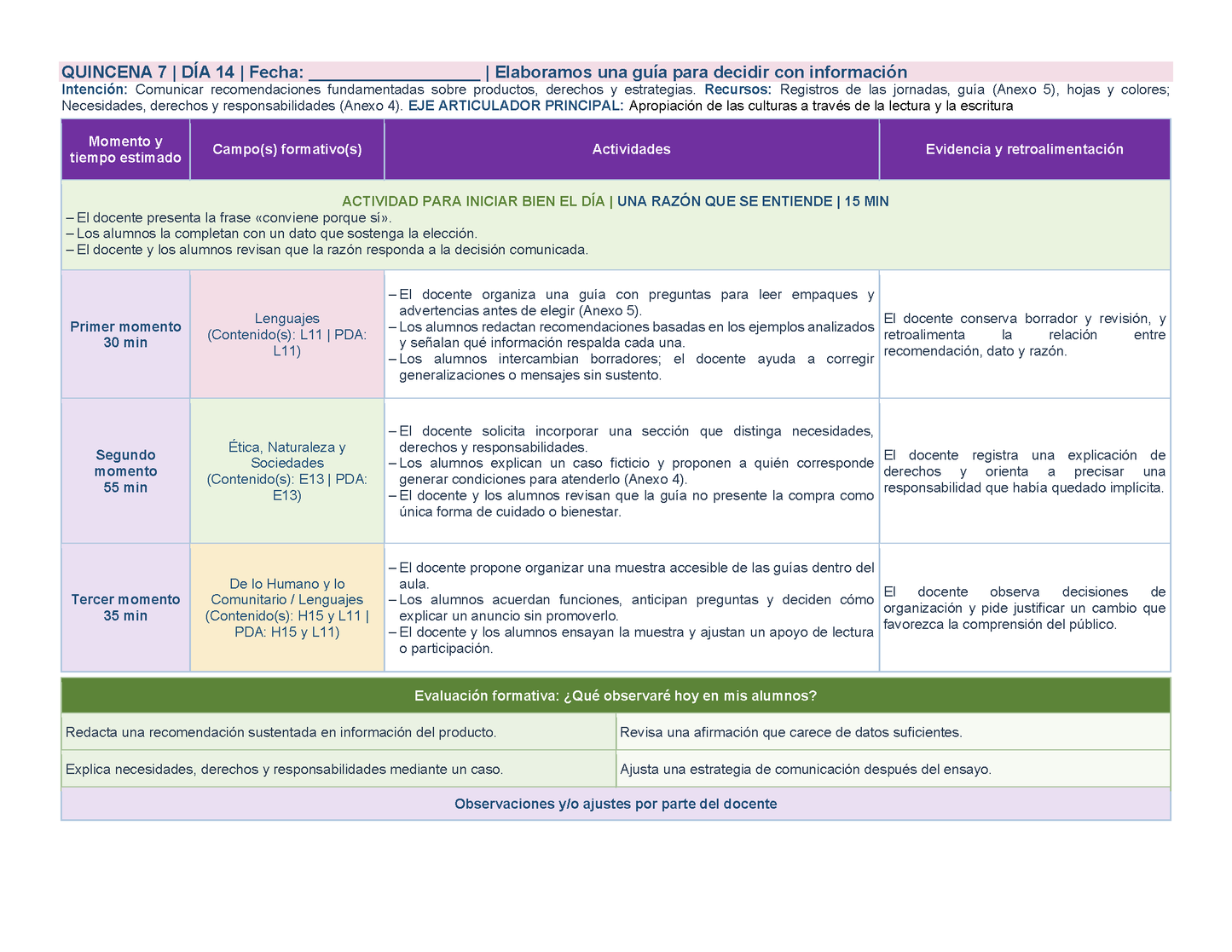 PLANEACIÓN 3° Primaria Segundo Periodo (Dic, Ene, Feb, Mar) ✏️Editable en Word