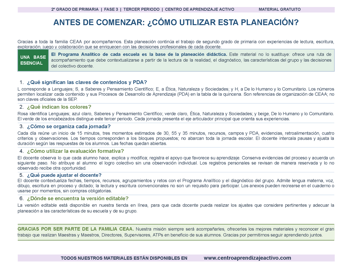 PLANEACIÓN 2° Primaria Tercer Periodo (Abr, May, Jun, Jul) en 🎁PDF