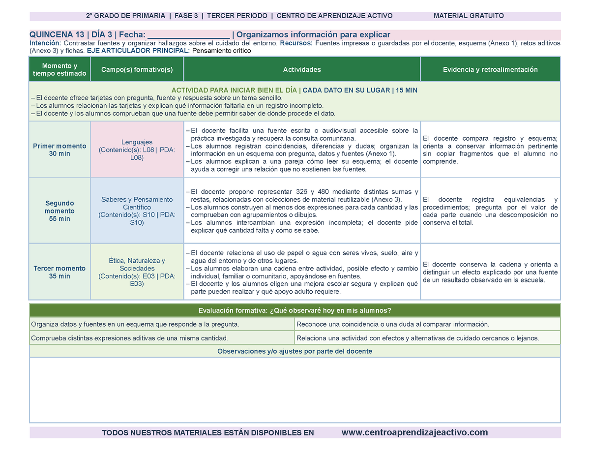 PLANEACIÓN 2° Primaria Tercer Periodo (Abr, May, Jun, Jul) en 🎁PDF