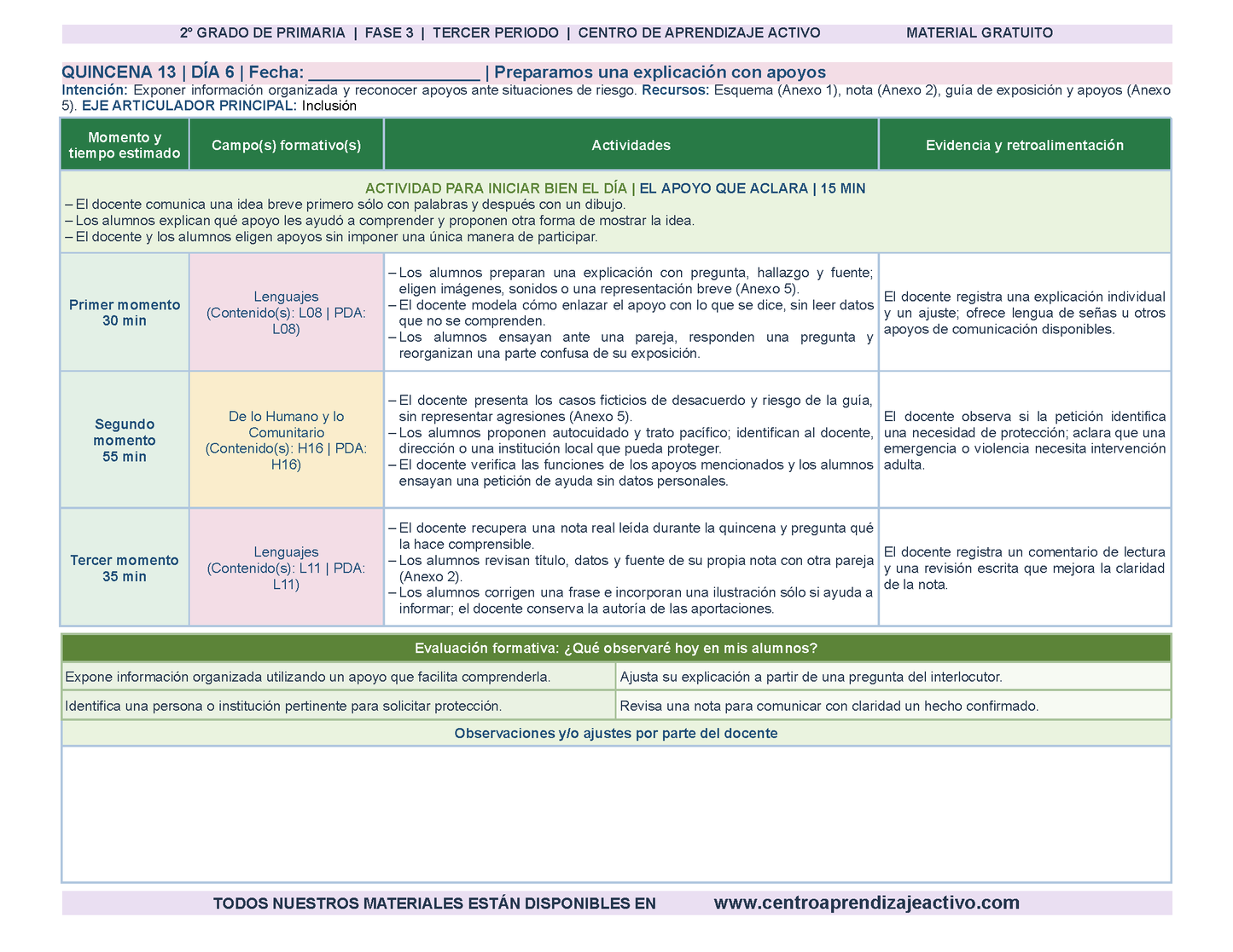 PLANEACIÓN 2° Primaria Tercer Periodo (Abr, May, Jun, Jul) en 🎁PDF