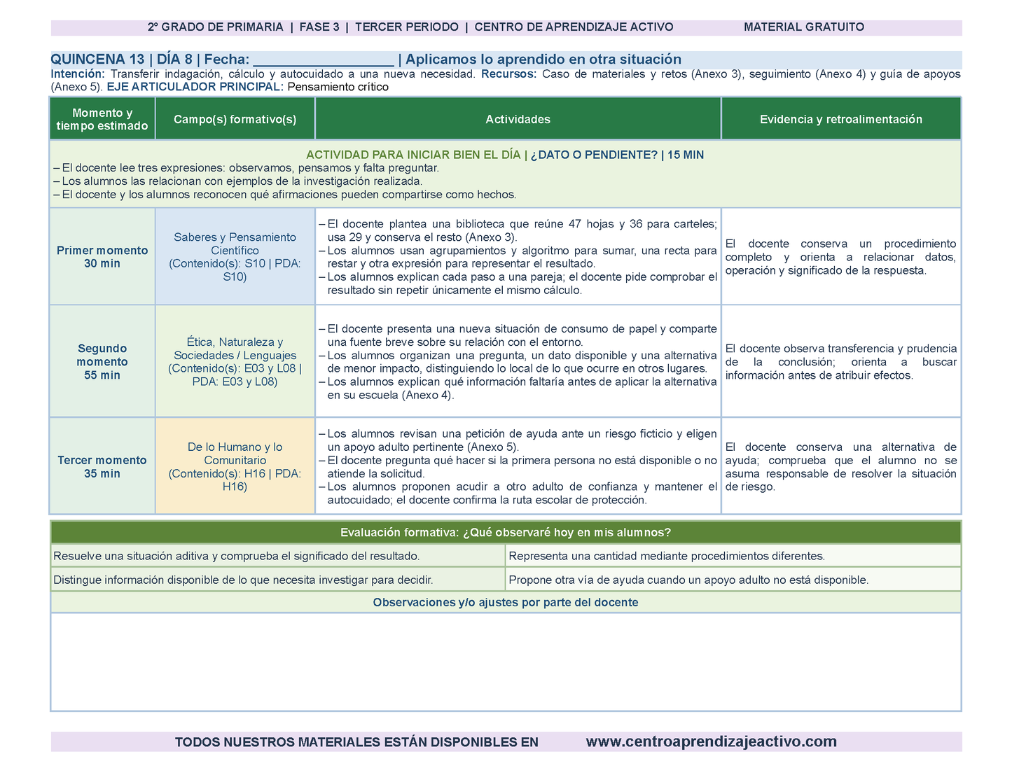 PLANEACIÓN 2° Primaria Tercer Periodo (Abr, May, Jun, Jul) en 🎁PDF