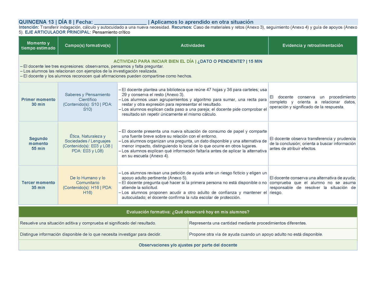 PLANEACIÓN 2° Primaria Tercer Periodo (Abr, May, Jun, Jul) ✏️Editable en Word