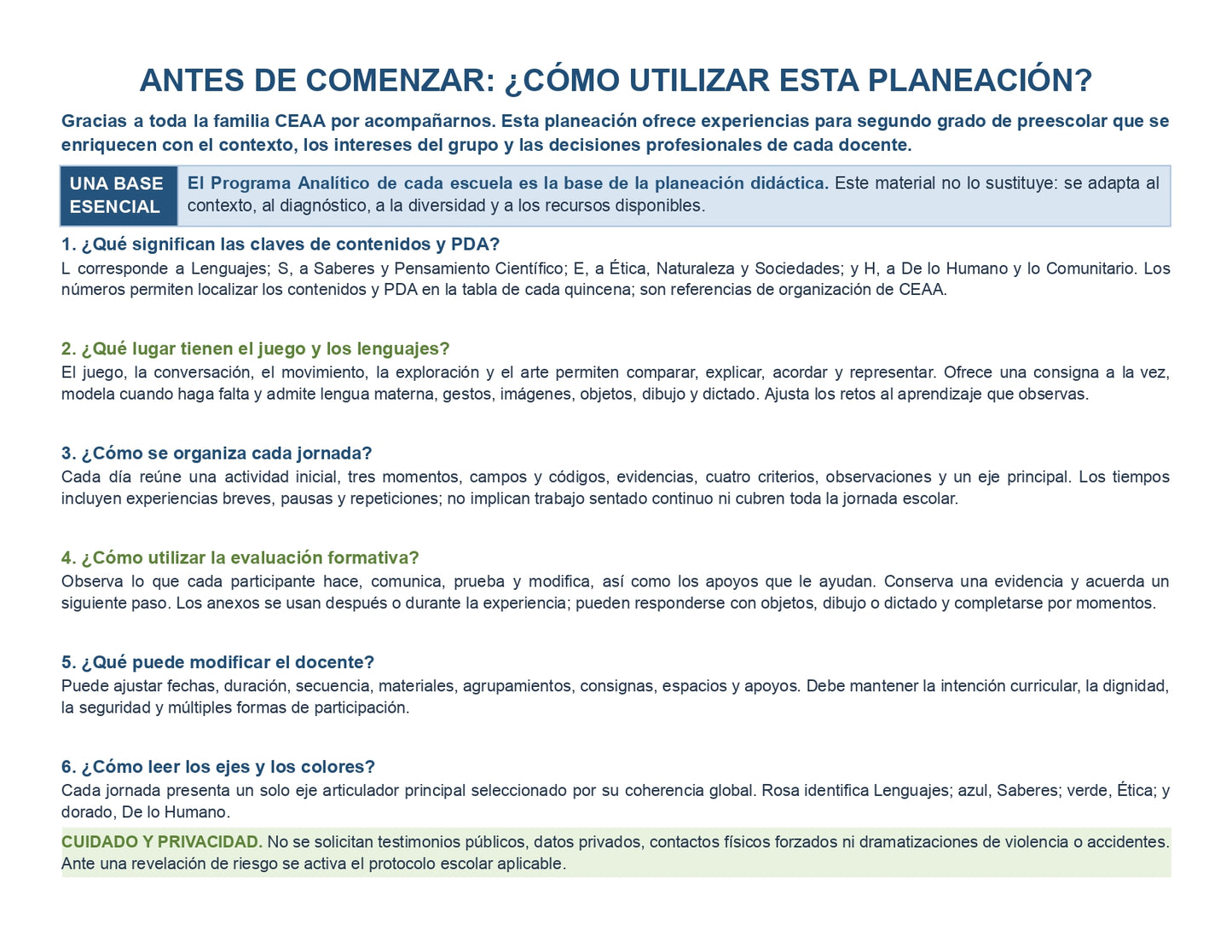 PLANEACIÓN 2° ⭐Preescolar Primer Periodo (Sep, Oct, Nov) ✏️Editable en Word