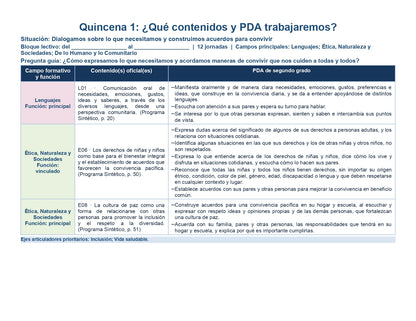 PLANEACIÓN 2° ⭐Preescolar Primer Periodo (Sep, Oct, Nov) ✏️Editable en Word