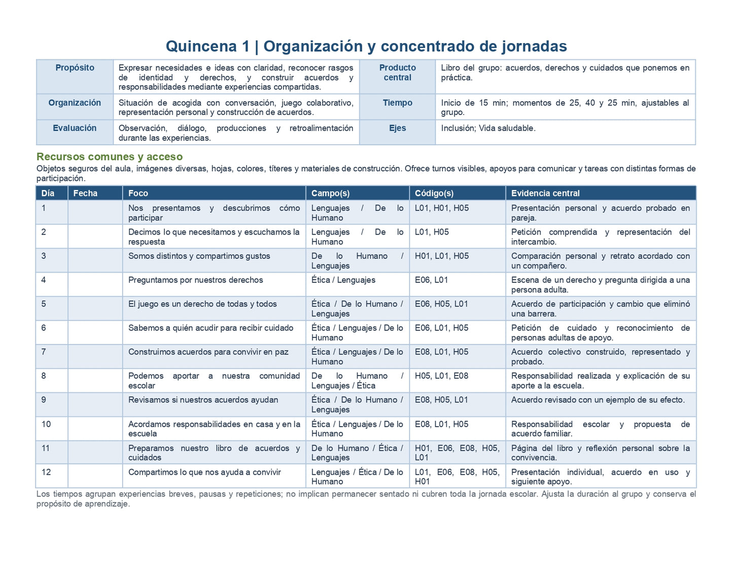 PLANEACIÓN 2° ⭐Preescolar Primer Periodo (Sep, Oct, Nov) ✏️Editable en Word