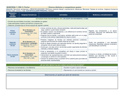 PLANEACIÓN 2° ⭐Preescolar Primer Periodo (Sep, Oct, Nov) ✏️Editable en Word