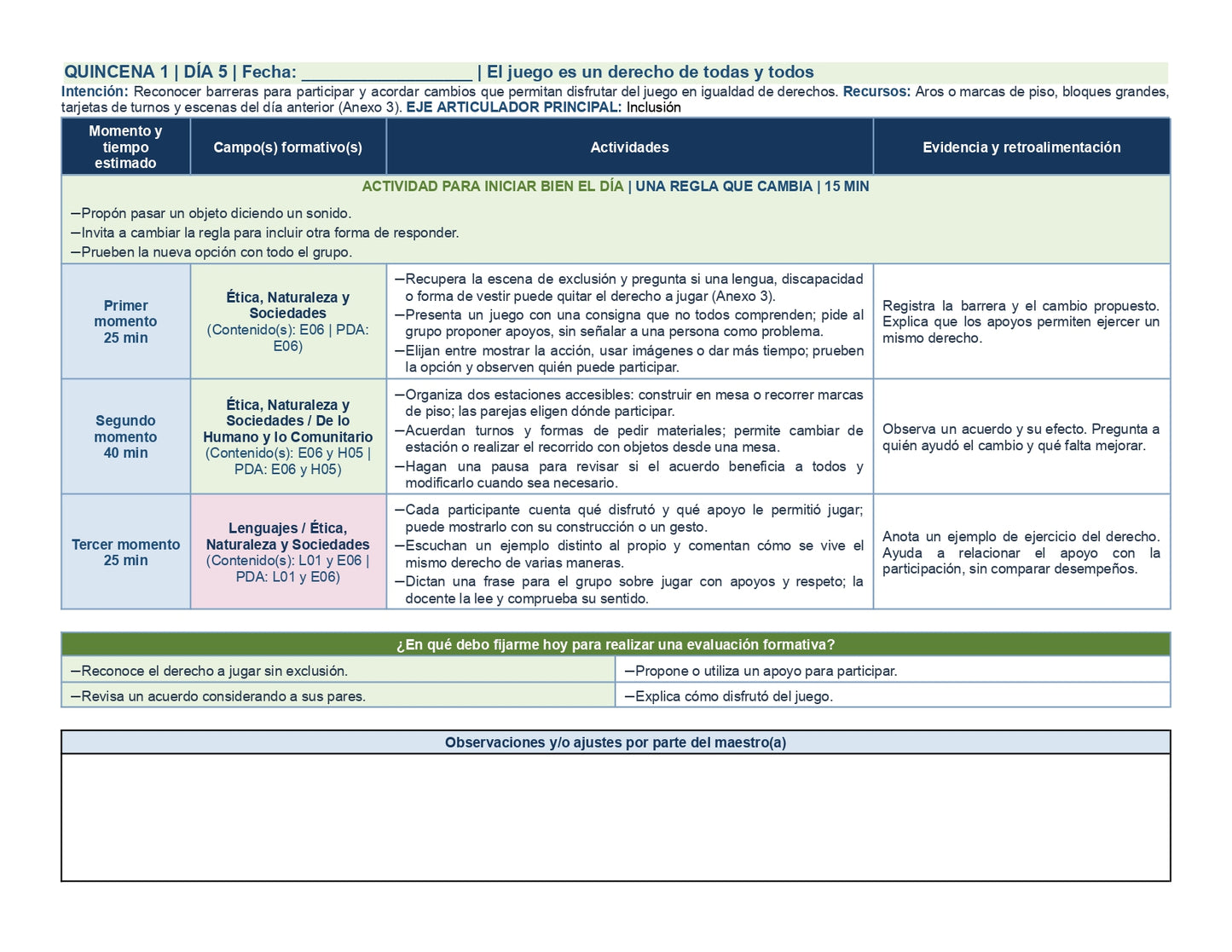 PLANEACIÓN 2° ⭐Preescolar Primer Periodo (Sep, Oct, Nov) ✏️Editable en Word