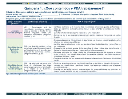 PLANEACIÓN 2° ⭐Preescolar Primer Periodo (Sep, Oct, Nov) en 🎁pdf