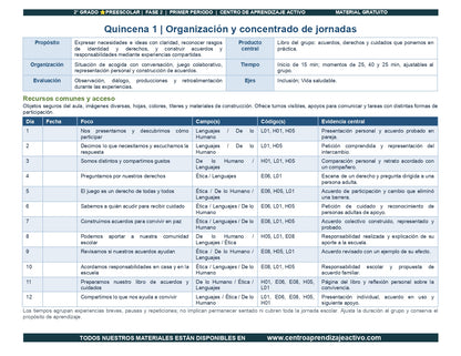 PLANEACIÓN 2° ⭐Preescolar Primer Periodo (Sep, Oct, Nov) en 🎁pdf