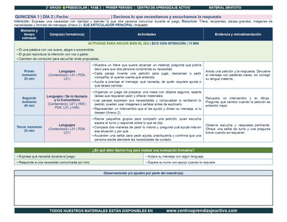 PLANEACIÓN 2° ⭐Preescolar Primer Periodo (Sep, Oct, Nov) en 🎁pdf