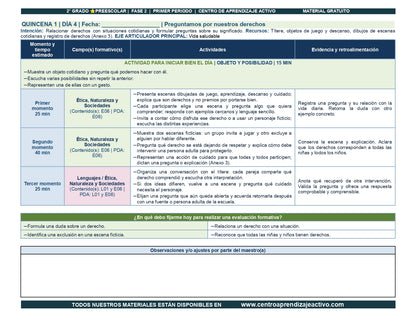 PLANEACIÓN 2° ⭐Preescolar Primer Periodo (Sep, Oct, Nov) en 🎁pdf