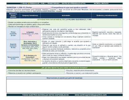 PLANEACIÓN 2° ⭐Preescolar Primer Periodo (Sep, Oct, Nov) en 🎁pdf