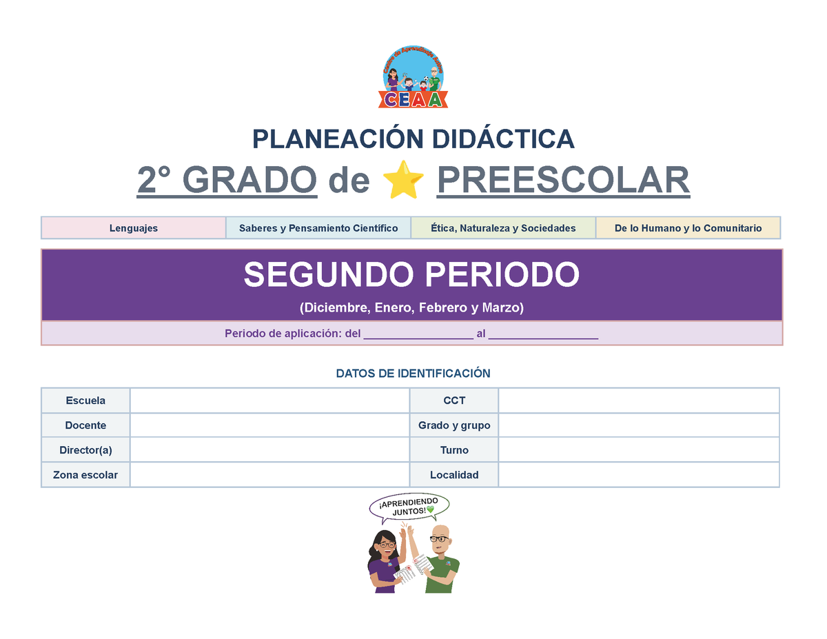 PLANEACIÓN 2° ⭐Preescolar Segundo Periodo (Dic, Ene, Feb, Mar) en 🎁PDF