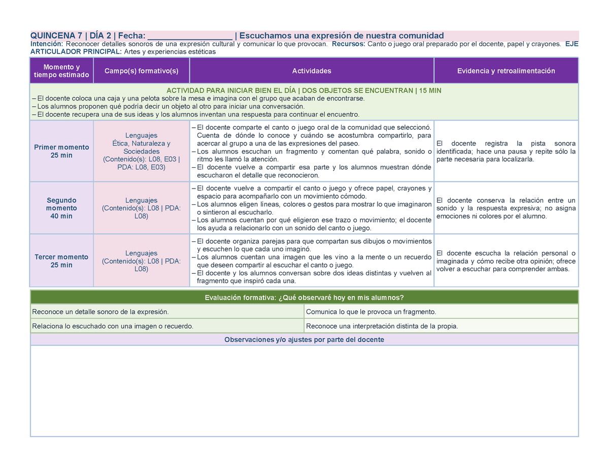 PLANEACIÓN 2° ⭐Preescolar Segundo Periodo (Dic, Ene, Feb, Mar) ✏️Editable en Word
