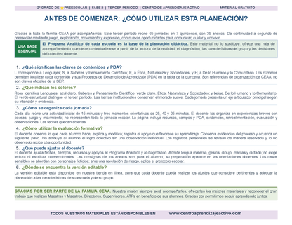 PLANEACIÓN 2° ⭐Preescolar Tercer Periodo (Abr, May, Jun, Jul) en 🎁PDF