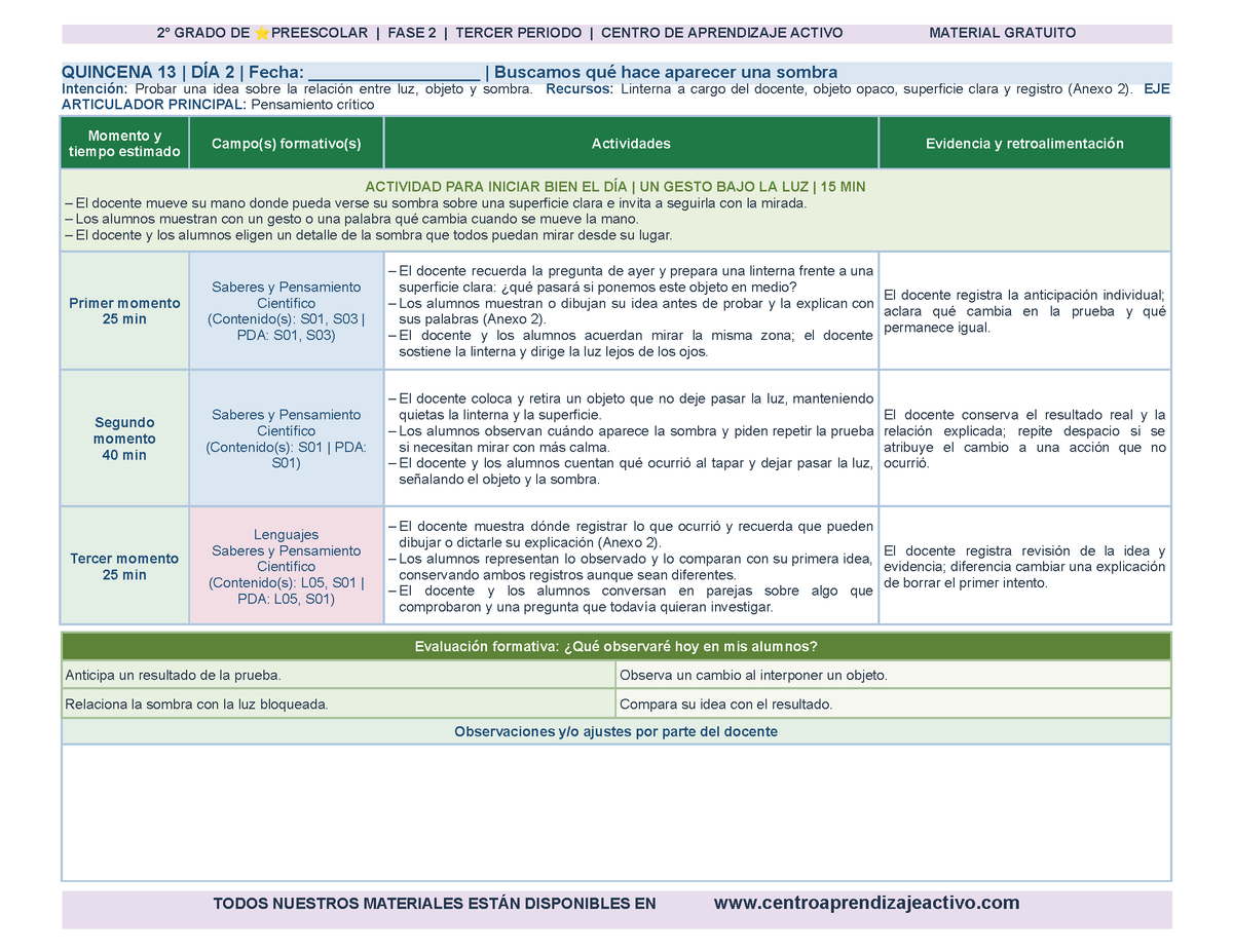 PLANEACIÓN 2° ⭐Preescolar Tercer Periodo (Abr, May, Jun, Jul) en 🎁PDF