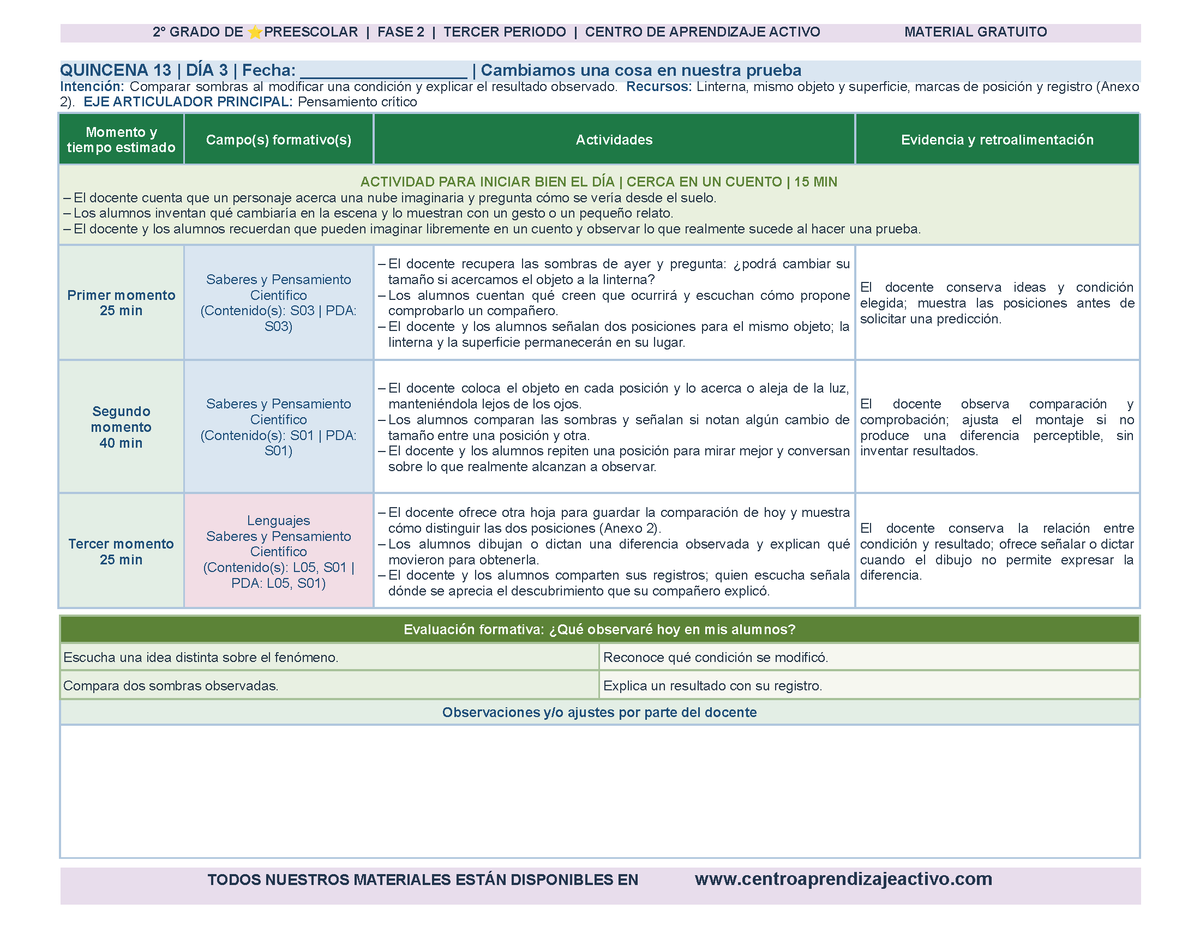 PLANEACIÓN 2° ⭐Preescolar Tercer Periodo (Abr, May, Jun, Jul) en 🎁PDF
