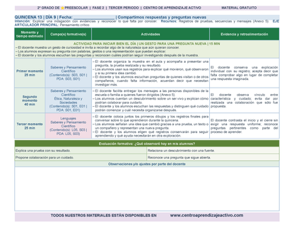 PLANEACIÓN 2° ⭐Preescolar Tercer Periodo (Abr, May, Jun, Jul) en 🎁PDF