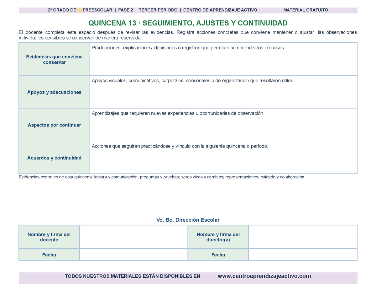 PLANEACIÓN 2° ⭐Preescolar Tercer Periodo (Abr, May, Jun, Jul) en 🎁PDF