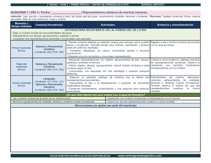 PLANEACIÓN 2° Primaria Primer Periodo (Sep, Oct, Nov) en PDF