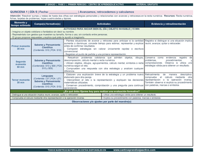 PLANEACIÓN 2° Primaria Primer Periodo (Sep, Oct, Nov) en PDF