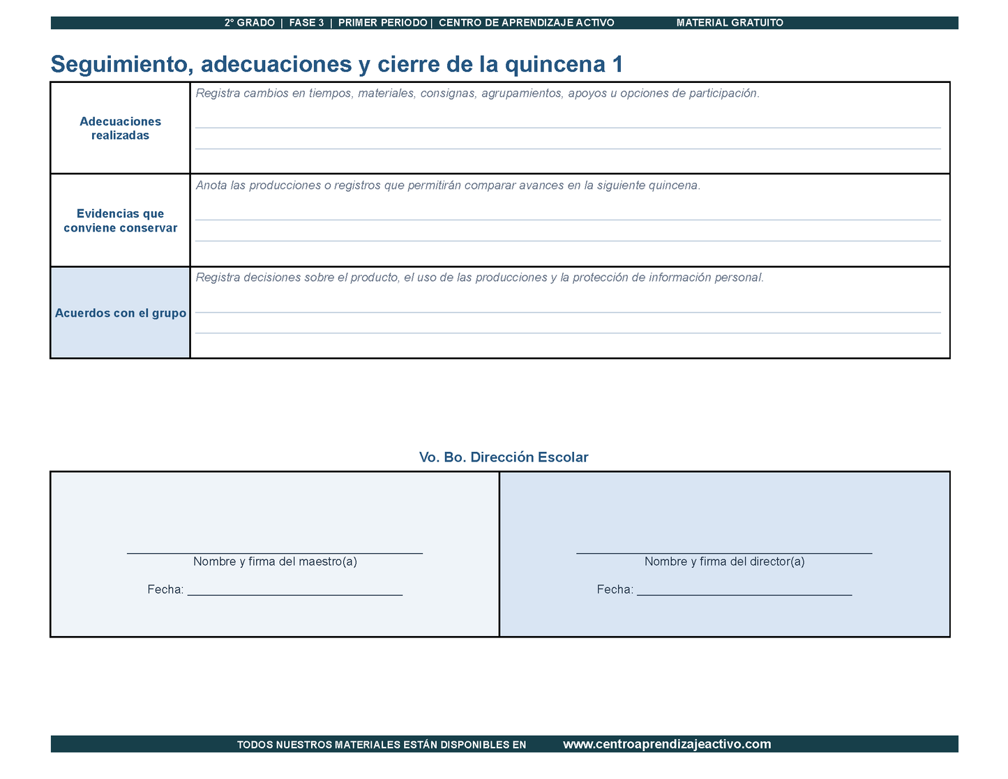 PLANEACIÓN 2° Primaria Primer Periodo (Sep, Oct, Nov) en PDF