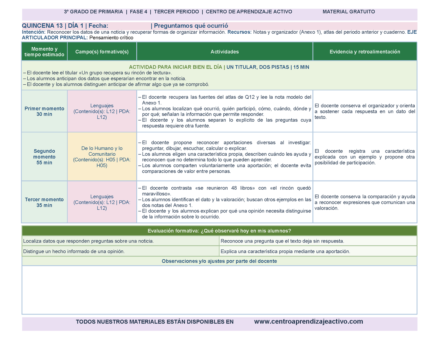 PLANEACIÓN 3° Primaria Tercer Periodo (Abr, May, Jun, Jul) en 🎁PDF