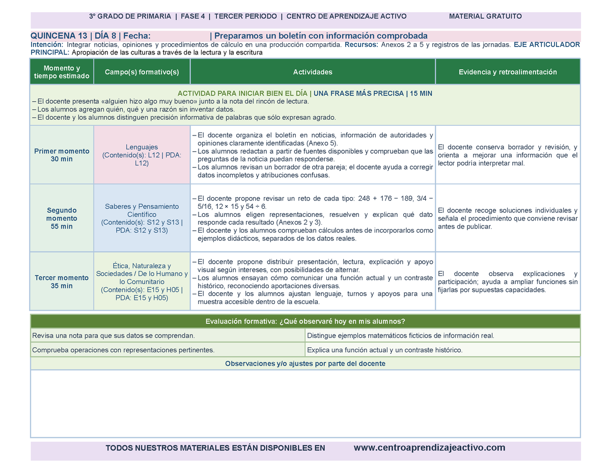 PLANEACIÓN 3° Primaria Tercer Periodo (Abr, May, Jun, Jul) en 🎁PDF