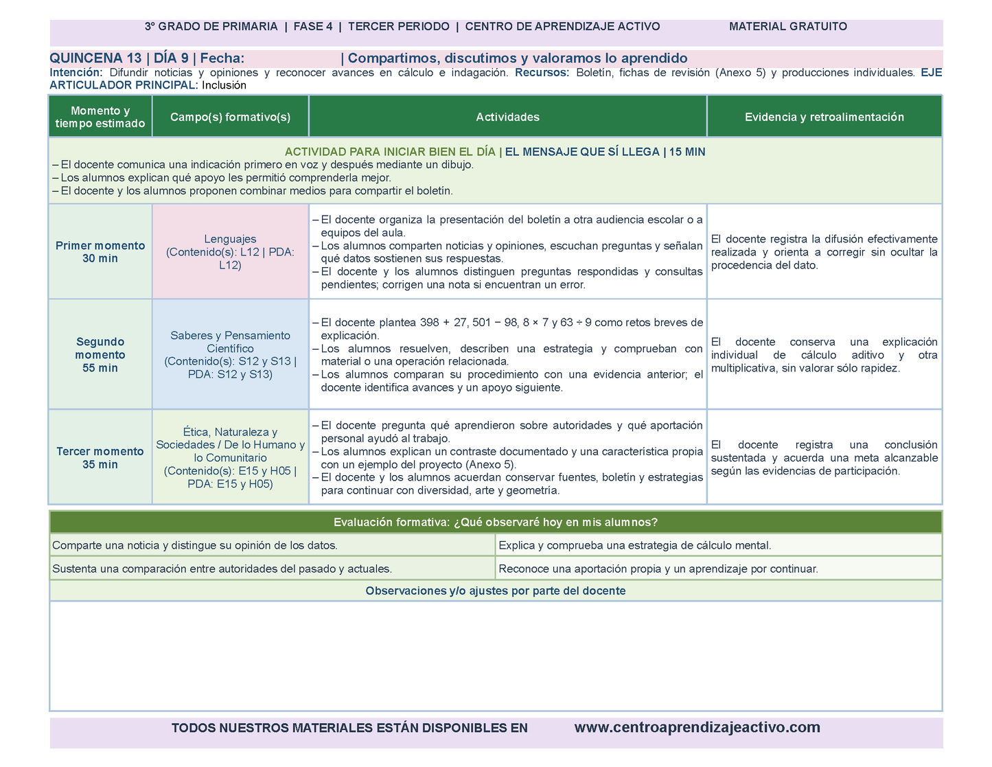 PLANEACIÓN 3° Primaria Tercer Periodo (Abr, May, Jun, Jul) en 🎁PDF