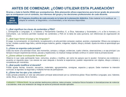 PLANEACIÓN 3° ⭐Preescolar Primer Periodo (Sep, Oct, Nov) ✏️Editable en Word