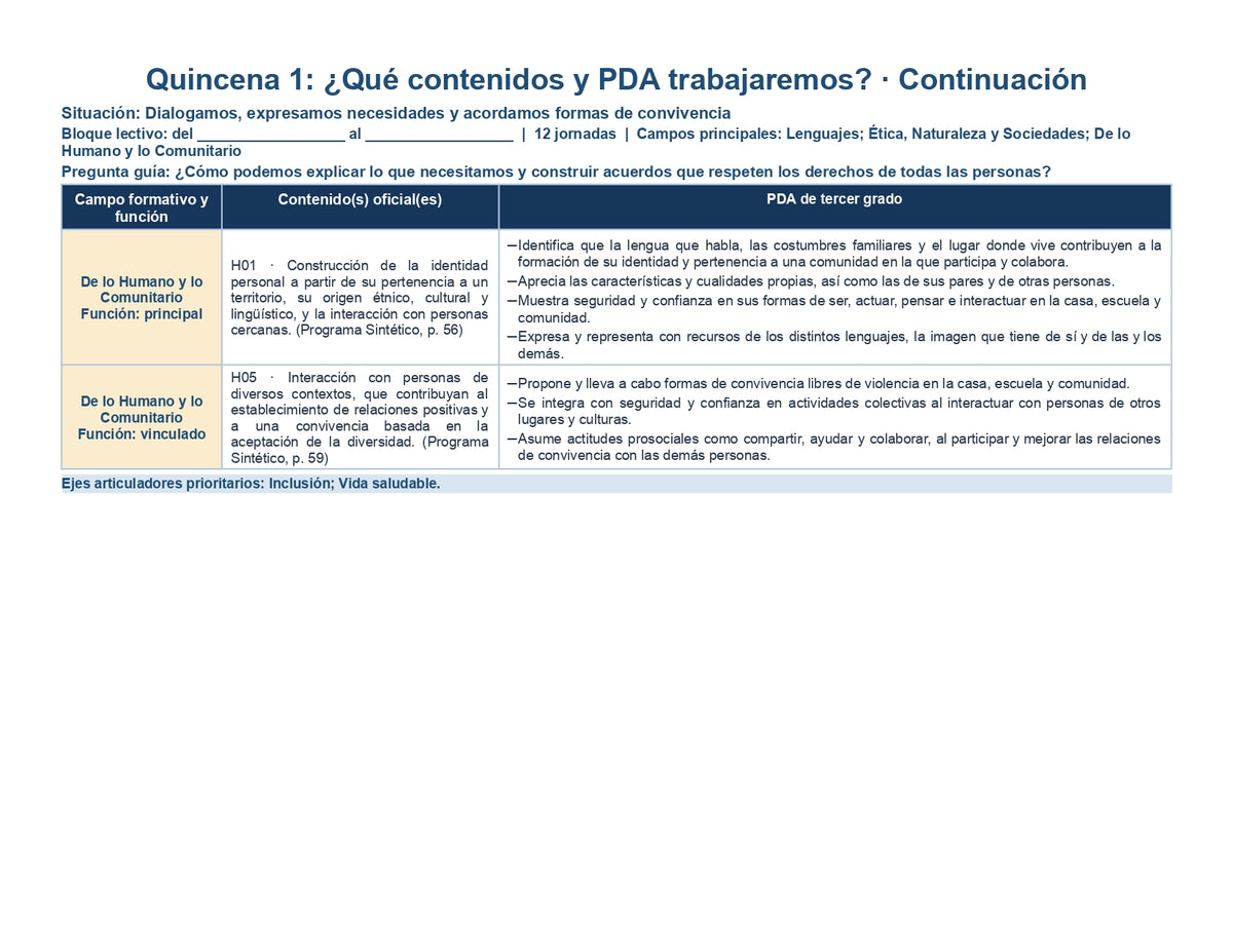 PLANEACIÓN 3° ⭐Preescolar Primer Periodo (Sep, Oct, Nov) ✏️Editable en Word
