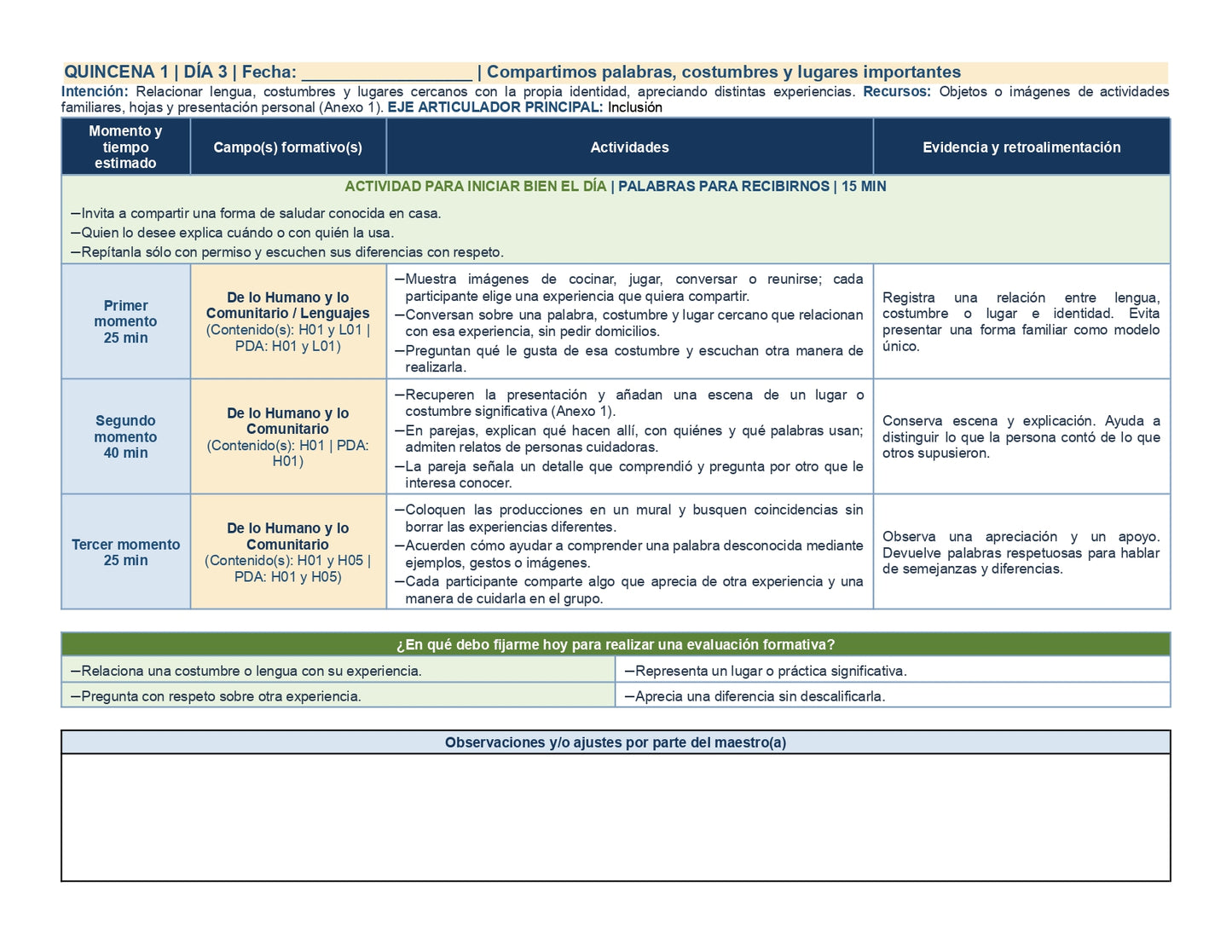 PLANEACIÓN 3° ⭐Preescolar Primer Periodo (Sep, Oct, Nov) ✏️Editable en Word
