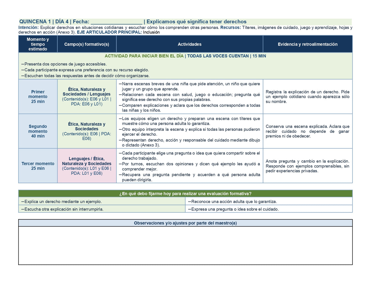 PLANEACIÓN 3° ⭐Preescolar Primer Periodo (Sep, Oct, Nov) ✏️Editable en Word