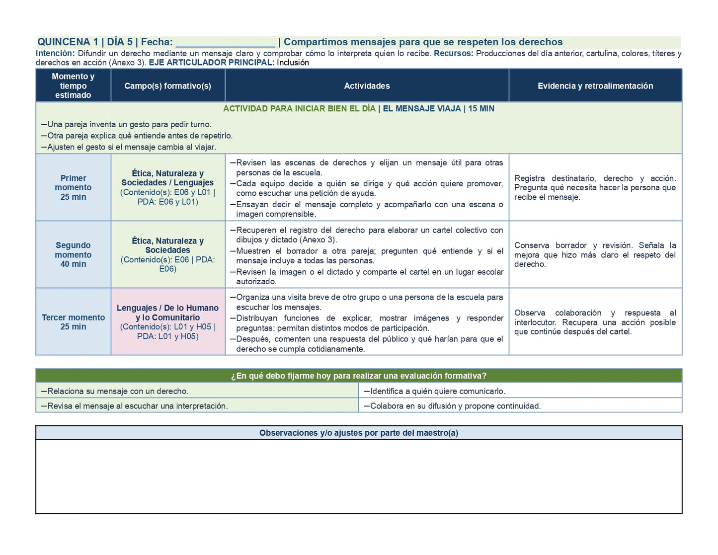 PLANEACIÓN 3° ⭐Preescolar Primer Periodo (Sep, Oct, Nov) ✏️Editable en Word