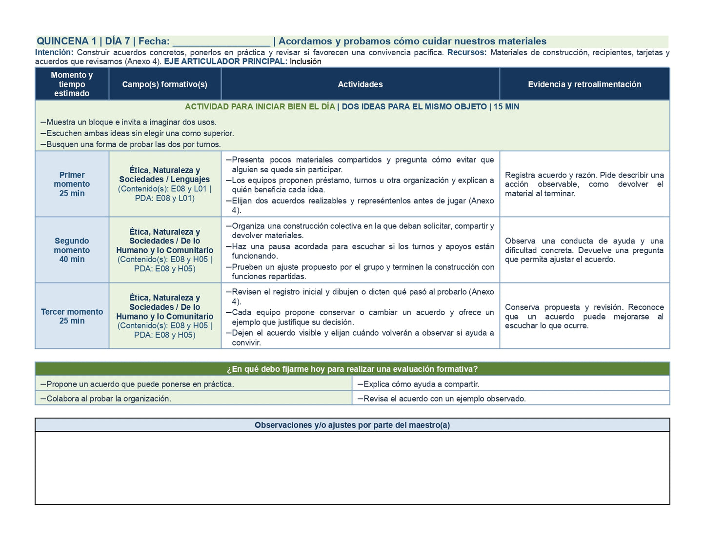 PLANEACIÓN 3° ⭐Preescolar Primer Periodo (Sep, Oct, Nov) ✏️Editable en Word