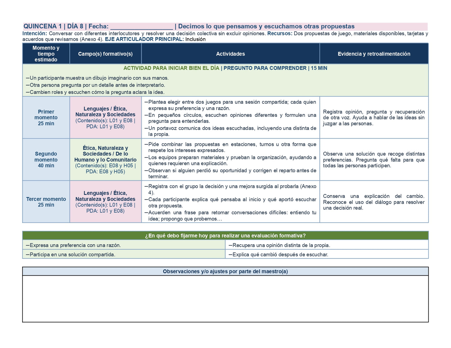 PLANEACIÓN 3° ⭐Preescolar Primer Periodo (Sep, Oct, Nov) ✏️Editable en Word