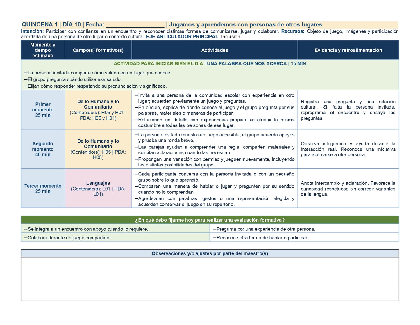 PLANEACIÓN 3° ⭐Preescolar Primer Periodo (Sep, Oct, Nov) ✏️Editable en Word