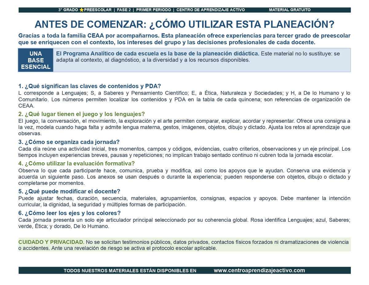 PLANEACIÓN 3° ⭐Preescolar Primer Periodo (Sep, Oct, Nov) en 🎁pdf