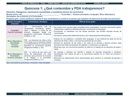 PLANEACIÓN 3° ⭐Preescolar Primer Periodo (Sep, Oct, Nov) en 🎁pdf