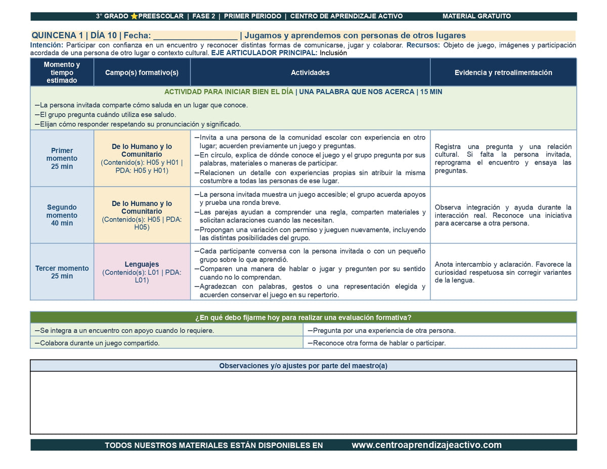 PLANEACIÓN 3° ⭐Preescolar Primer Periodo (Sep, Oct, Nov) en 🎁pdf